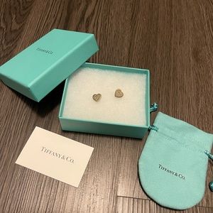 Tiffany & Co silver heart earrings